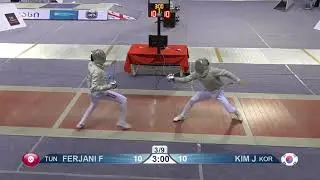 Tbilisi 2022 Sabre Team Men Piste Red T16 TUN vs KOR