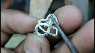 New design love ring making ❤️ Twisted silver ring jewellery