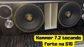 Hammer 7.2 de 15” tocando forte na S10 #psound #erosaltofalantes #somautomotivo #stetsom #eros