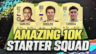 MY INCREDIBLE 10K COINS STARTER SQUAD IN FIFA 20