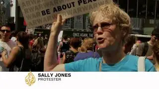 US protests against Syria intervention