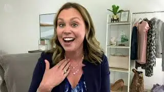 Diamonique Solitaire Necklace on Paperclip Chain Sterling Silver on QVC