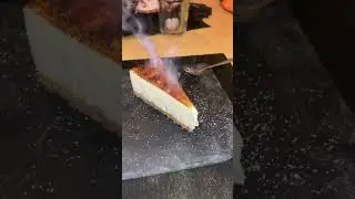 Como flamear una cheescake #shorts #cocina #cheesecake #cooking #dulce #tartadequeso