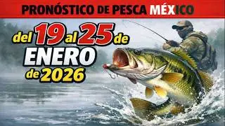 PRONÓSTICO DE PESCA en México del 19 al 25 de enero 2026 ¡Suelta todo y vámonos a pescar!