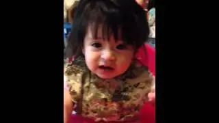 Baby gagging funny
