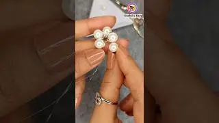 Making My Fev💕Cute Earrings✨️#shorts DIY Pearl Earrings.useful & easy