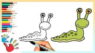How to Draw a Cute Slug | Easy Step-by-Step Tutorial for Kids