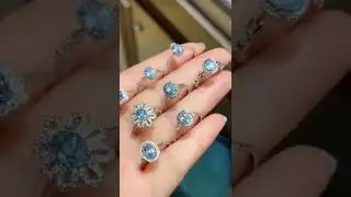 topaz silver settings rings jewelry Gem stone 💎