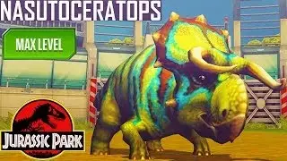 NASUTOCERATOPS Dinosaur MAX LEVEL 40 Jurassic Park Builder Battle Stage Fight Gameplay 201