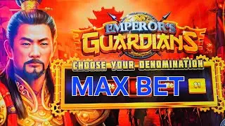 Максимальная ставка: номинал в 10 центов на Mega Vault Link, Emperor's Guardians.