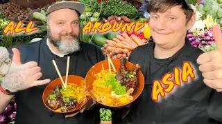 Asian Cuisine Hodgepodge! A mouthwatering cooking creation compilation of various regions