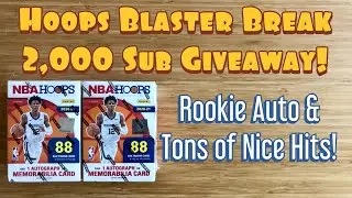 2020-21 Panini NBA Hoops Blaster Break x2 ROOKIE AUTO & Tons of Nice Hits + 2K Subscriber Giveaway!