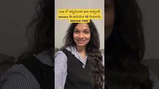 Coming LIVE on January 31st Saturday 10:00am IST #canadateluguvlogs #vancouver #live #vancouver