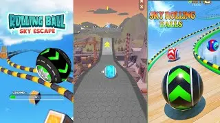 🔥Going Balls vs Sky Rolling Balls vs GyroSphere Trials vs Rollance - 4 Ball Games Impossible Squid