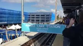 Sound Transit Angle Lake Station Ceremonial Banner Smashing
