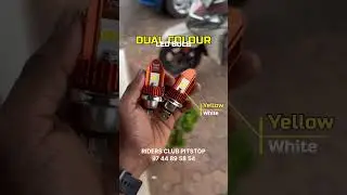 Universal Dual Color LED Bulbs &ndash; White & Yellow | Perfect for All Bikes & Scooters 🔥