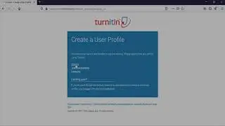 Turnitin &ndash; creating an account