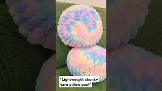 Chunkyyarn hand-knitted round pillow poufs.  #chunkyyarn #handknitting #pillow #knitted #yarnlove 🧶