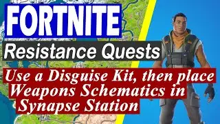 Use a Disguise Kit, then place Weapons Schematics in Synapse Station - Fortnite (Chapter 3,Season 2)