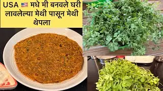 Methi thepla at home | Methi thepla from freshly harvested methi | USA life 🇺🇸