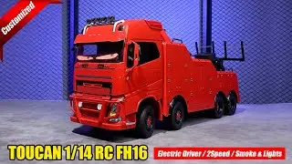 Custom Hydraulic Tamiya FH16 8x4 Metal Tow truck 1/14