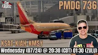 LIVE | MSFS | PMDG 737-600 | Southwest | KSAT-KIAH-KMSY | Payware Scenery | Real GA Pilot