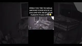 When you try to sneak around your house at 3am and you hear your parents wake up 💀😂