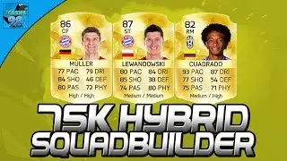 FIFA 16 INSANE 75k HYBRID SQUAD BUILDER! w/ LEWANDOWSKI, MULLER & CUADRADO!!