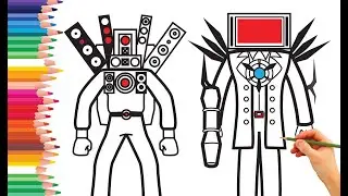 Draw TITAN SPEAKERMAN, Skibidi Toilet, Painting and Coloring  for Kids - #Youtube, #skibidi