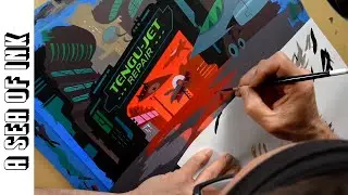 Scott Wills (Star Wars: Clone Wars, Samurai Jack) Painting for 24 Minutes Straight!