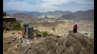 Running through the slums of Lima, Peru