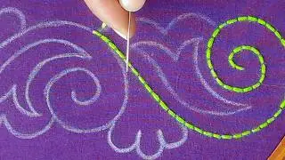 Very nice border line design nakshi kantha hand embroidery