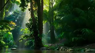 Gentle Rain & Flowing Stream &mdash; Nature Ambience for Writing, Meditation & Sleep (8‑Hour Loop)