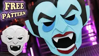 How to Make a Retro Style Dracula / Vampire Mask out of Foam DIY Tutorial with Free Templates