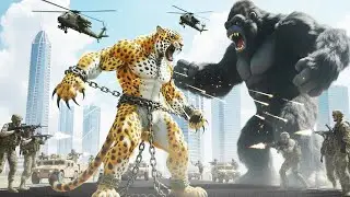Epic Battle: King Kong vs. the Giant Jaguar 🦍🐆 The Final Battle for the City