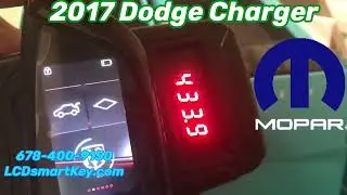 V6 - 2017 Dodge Charger (black CF568) LCD smart Key with INSTALL NEW Mopar Touchscreen Key car fob