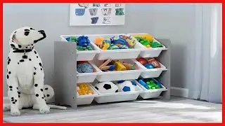 Delta Children MySize 9 Bin Plastic Toy Organizer - Greenguard Gold Certified, Grey