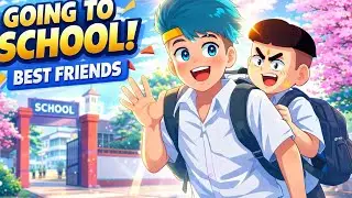 Best Friends on the Way to School 😂🎒 | Funny School Life #cartoon #funnyvideos 