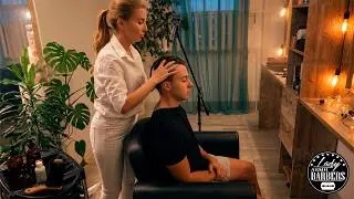 💈 ASMR-массаж головы и лица для мужчин от парикмахера Lady Irene