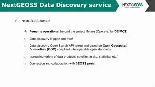 NextGEOSS Data Hub - Offer.