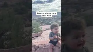 Baby eating rock at Arches National Park #baby #babyshorts #babycomedyvideo #comedy
