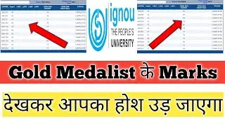 IGNOU Gold Medalist List 2023 IGNOU Gold Medalist Marks Analysis