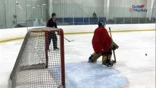 Ice Hockey Drill - Out Over Back Goalie Drill