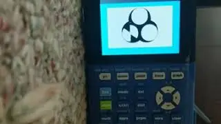 Drawing a biohazard on a calculator