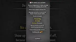 The Calendar Is Not a Reset Button | Consistency Beats Motivation (2026 Mindset) #shorts #2026