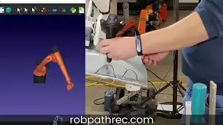 Metal damage repair simulation with a KUKA - RobPathRec easy automation and robot programming