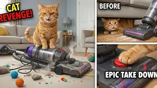 Cat Revenge! The Epic Vacuum Cleaner Take Down | Max The Persian Cat Gets His Vengeance