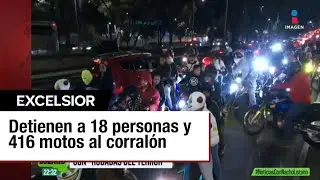 Operativo 'Rodadas del Terror' en CDMX detiene a 18 personas y asegura 416 motos