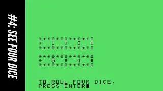 #4: See Four Dice (101 Programming Tips & Tricks for the Texas Instruments TI-99/4A Home Computer)