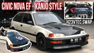 KANJO JDM  HONDA NOUVA EF SWAP H23 VTEC. HARIAN GANTENG BUAT DRAG ALLMOTOR. ORD EXHAUST. SENTUL
